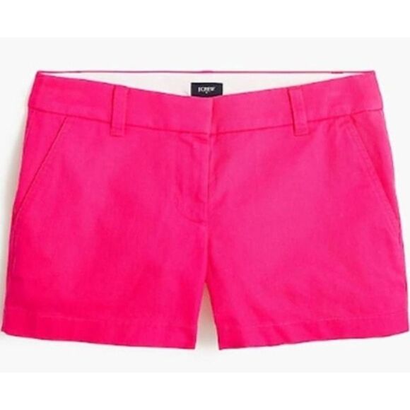 J Crew Women's‎ 3.5 Classic Chino Short Fuchsia Pink - Picture 1 of 5